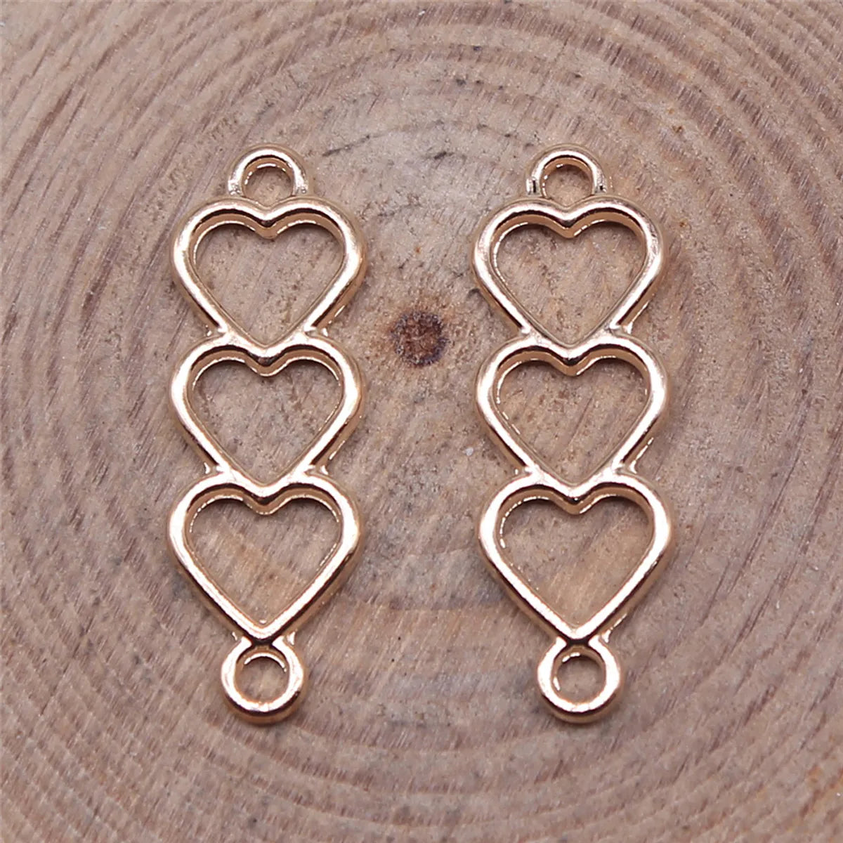 1 Piece Alloy Heart Shape Connector Retro