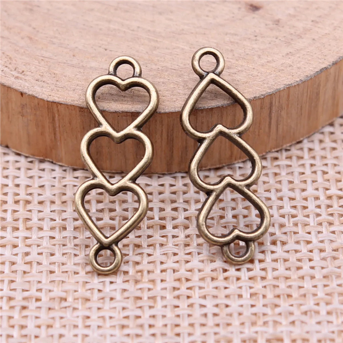 1 Piece Alloy Heart Shape Connector Retro