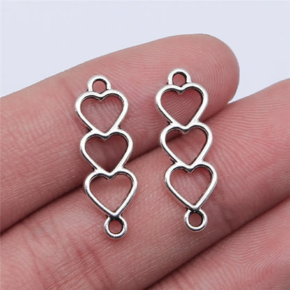 1 Piece Alloy Heart Shape Connector Retro