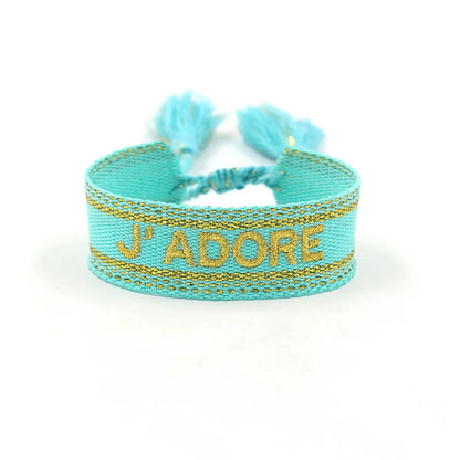 Retro Letter Polyester Unisex Bracelets