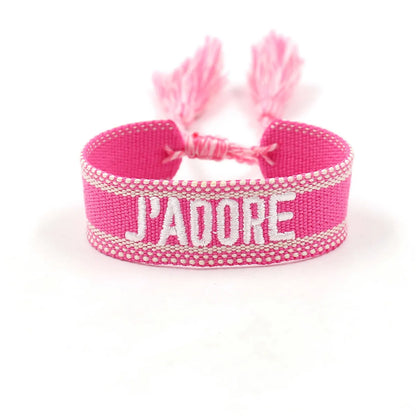 Retro Letter Polyester Unisex Bracelets