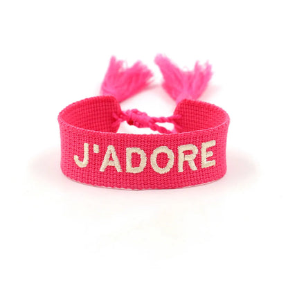 Retro Letter Polyester Unisex Bracelets