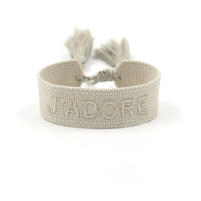 Retro Letter Polyester Unisex Bracelets