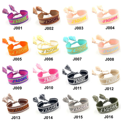 Retro Letter Polyester Unisex Bracelets