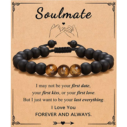 1 Piece Retro Round Tiger Eye Unisex Bracelets