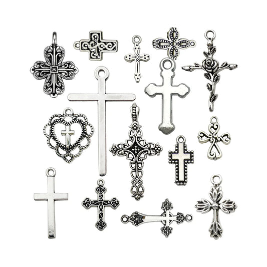 1 Piece Retro Simple Style Cross Alloy Plating Jewelry Accessories