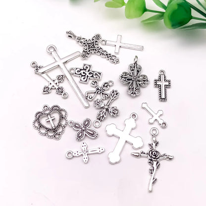 1 Piece Retro Simple Style Cross Alloy Plating Jewelry Accessories