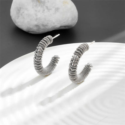 1 Piece Retro Simple Style Geometric Plating Titanium Steel 18K Gold Plated Ear Studs