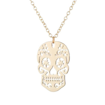 1 Piece Retro Skull Stainless Steel Plating Pendant Necklace