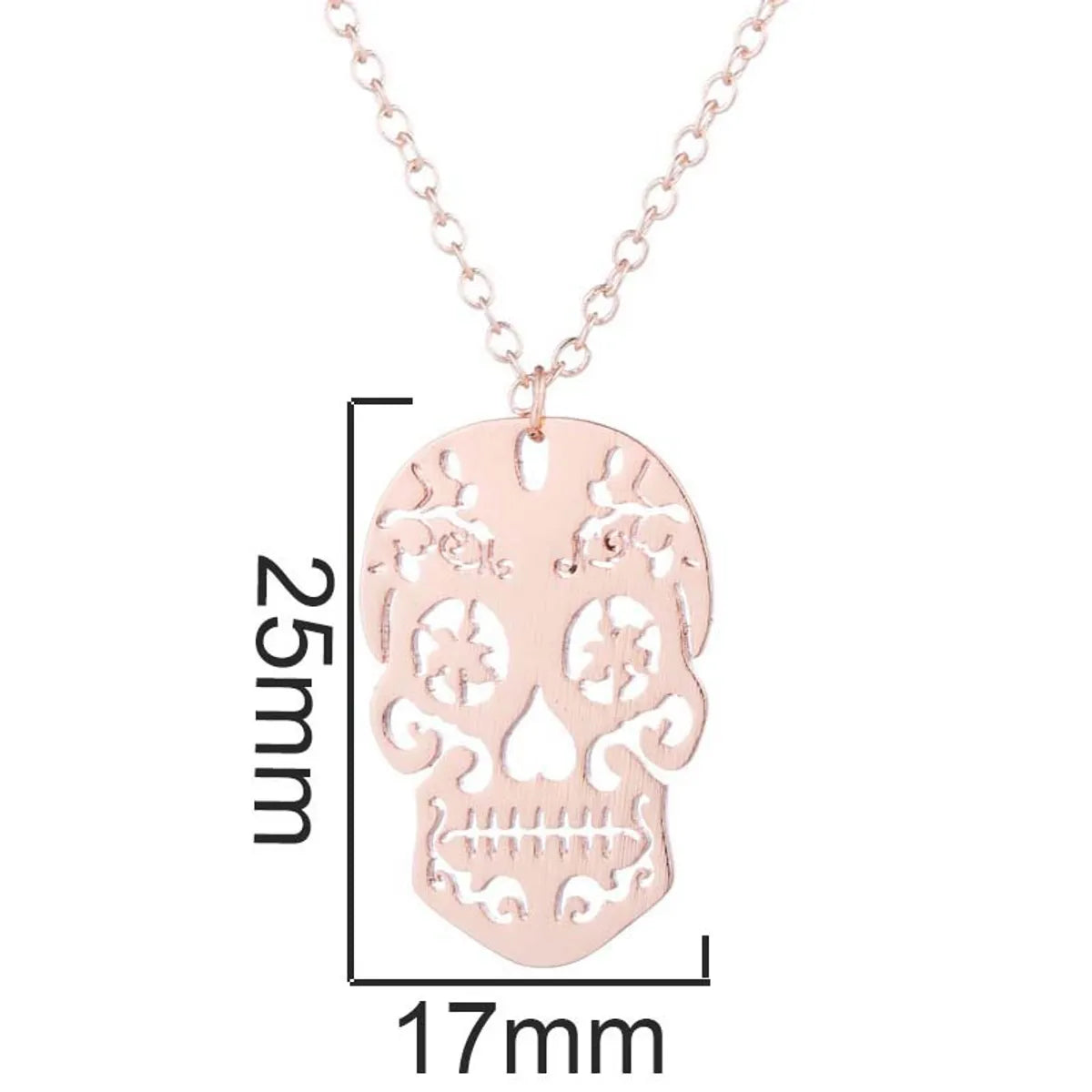 1 Piece Retro Skull Stainless Steel Plating Pendant Necklace