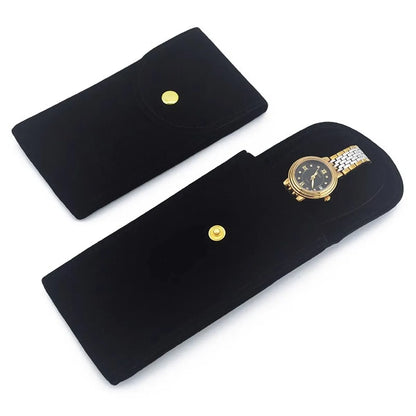 1 Piece Retro Solid Color Claimond Veins Cloth Watch Bag