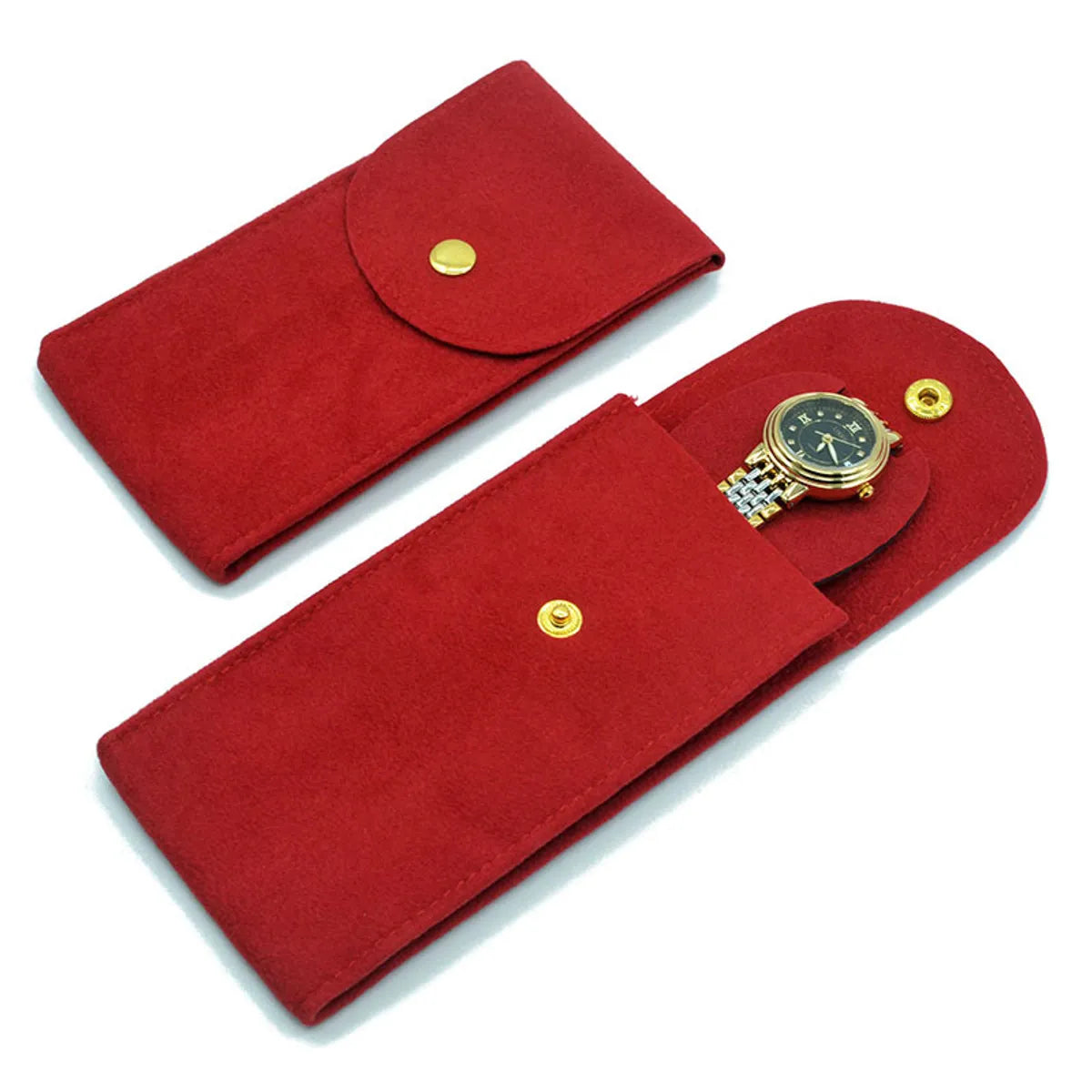 1 Piece Retro Solid Color Claimond Veins Cloth Watch Bag