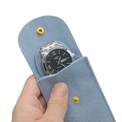 1 Piece Retro Solid Color Claimond Veins Cloth Watch Bag