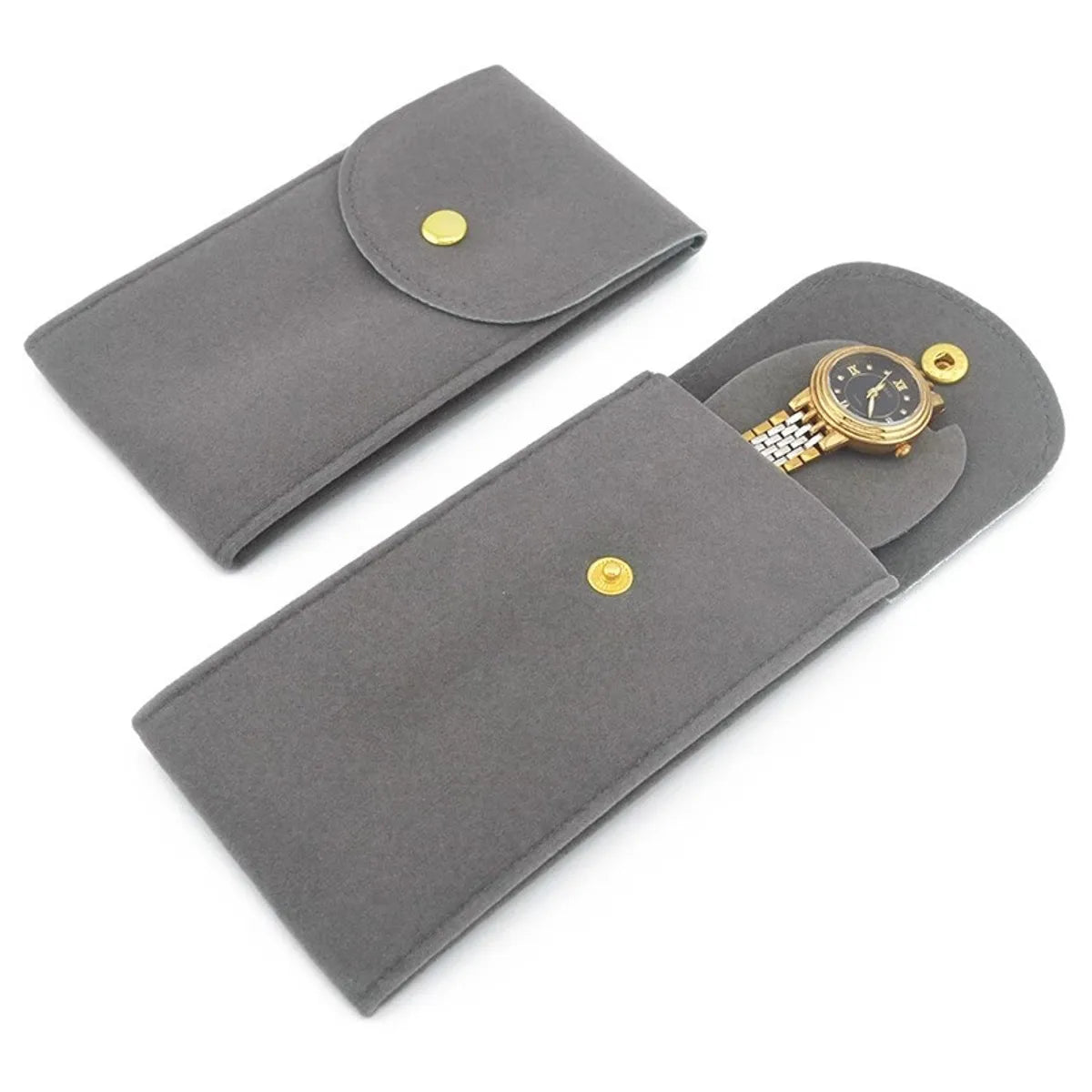 1 Piece Retro Solid Color Claimond Veins Cloth Watch Bag