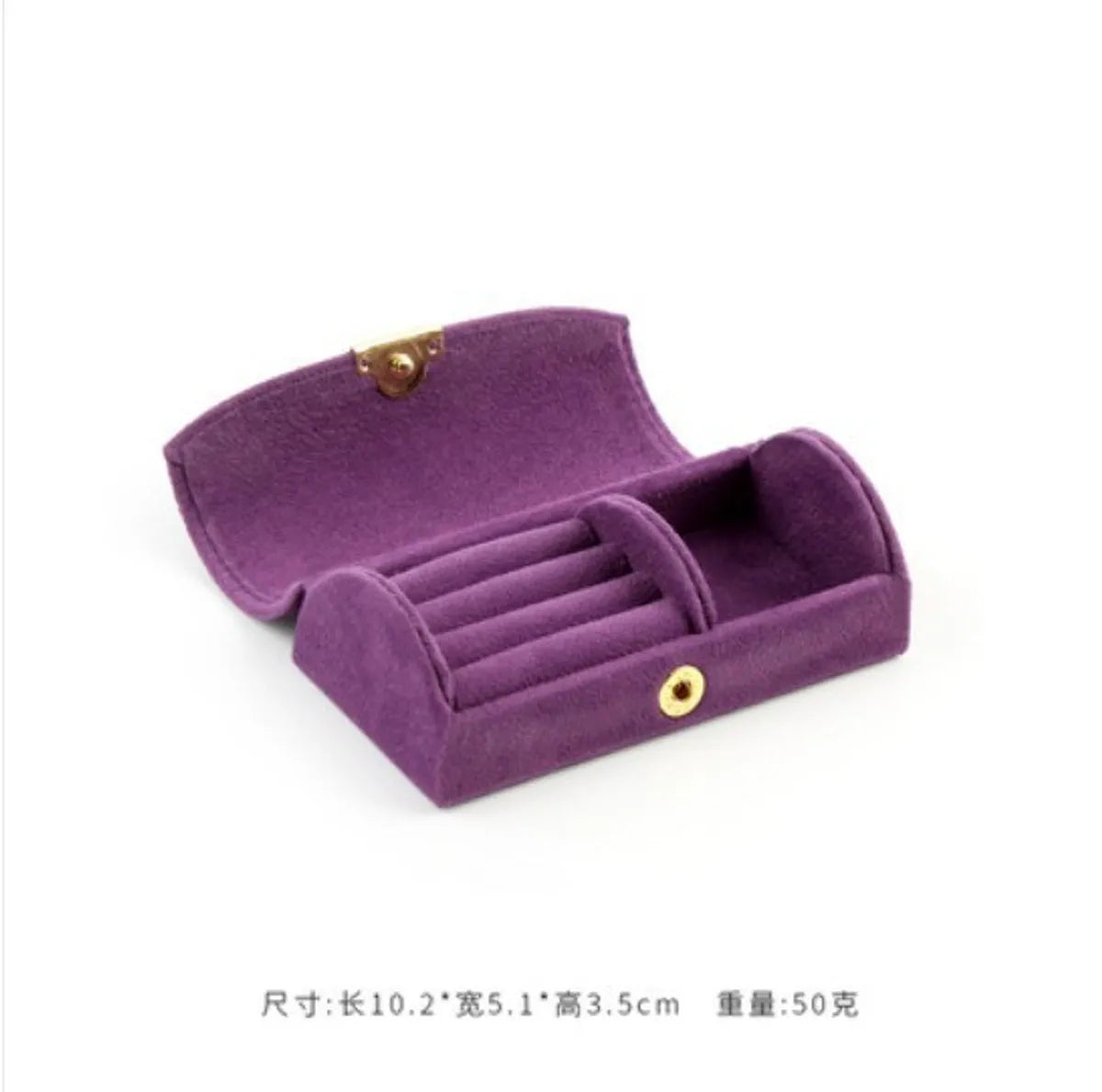 1 Piece Retro Solid Color Claimond Veins Jewelry Boxes