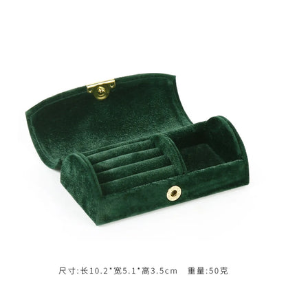 1 Piece Retro Solid Color Claimond Veins Jewelry Boxes