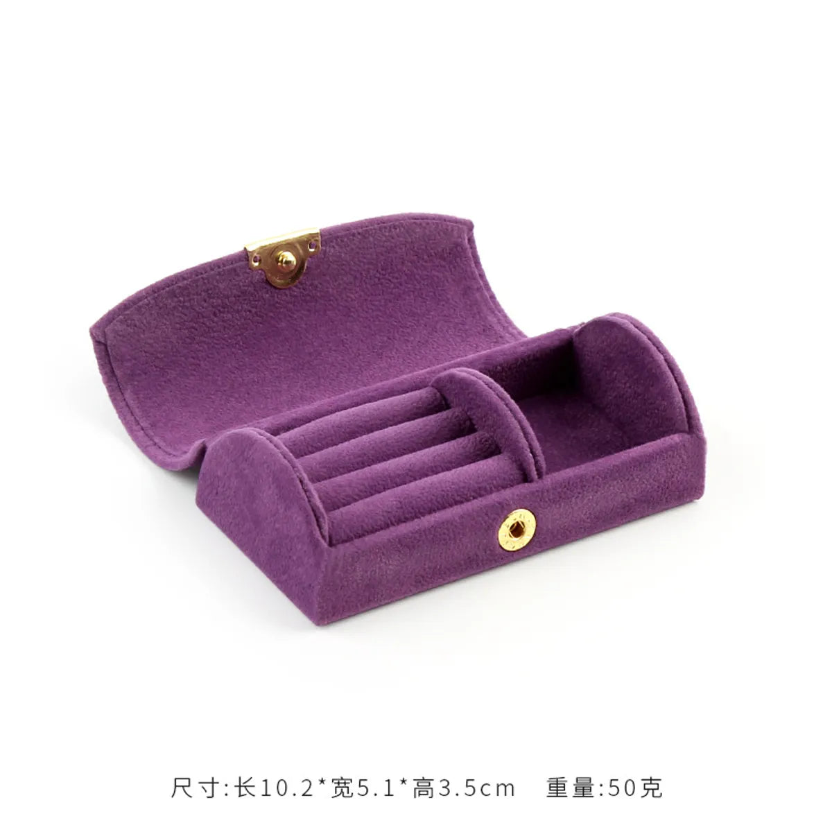 1 Piece Retro Solid Color Claimond Veins Jewelry Boxes