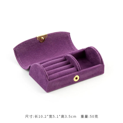 1 Piece Retro Solid Color Claimond Veins Jewelry Boxes