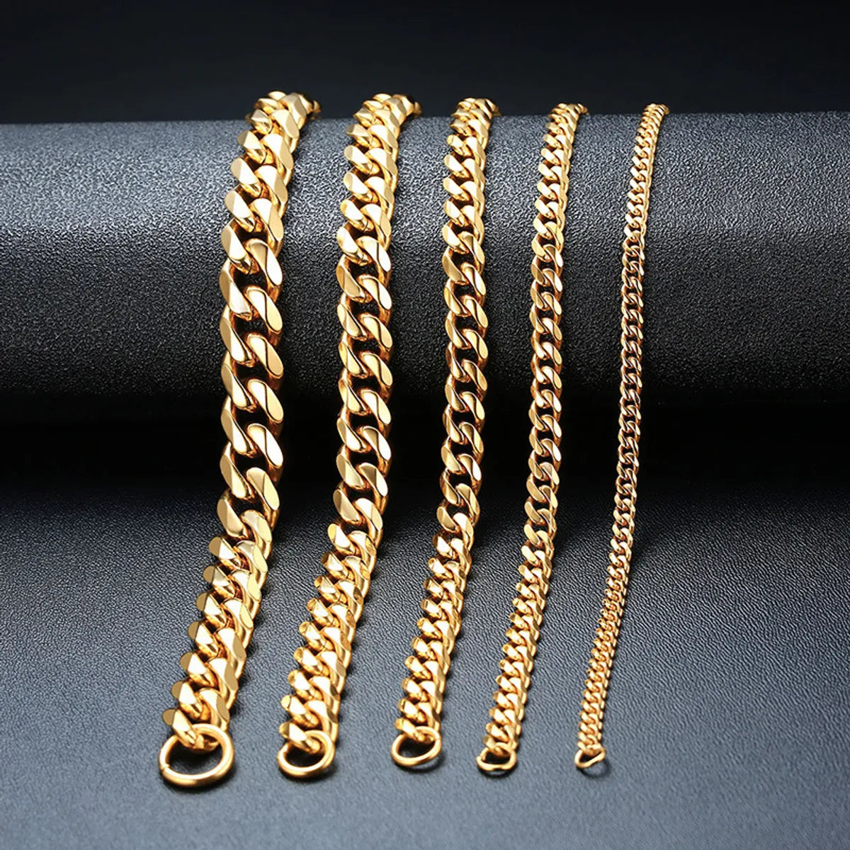 Retro Solid Color Titanium Steel Plating Bracelets