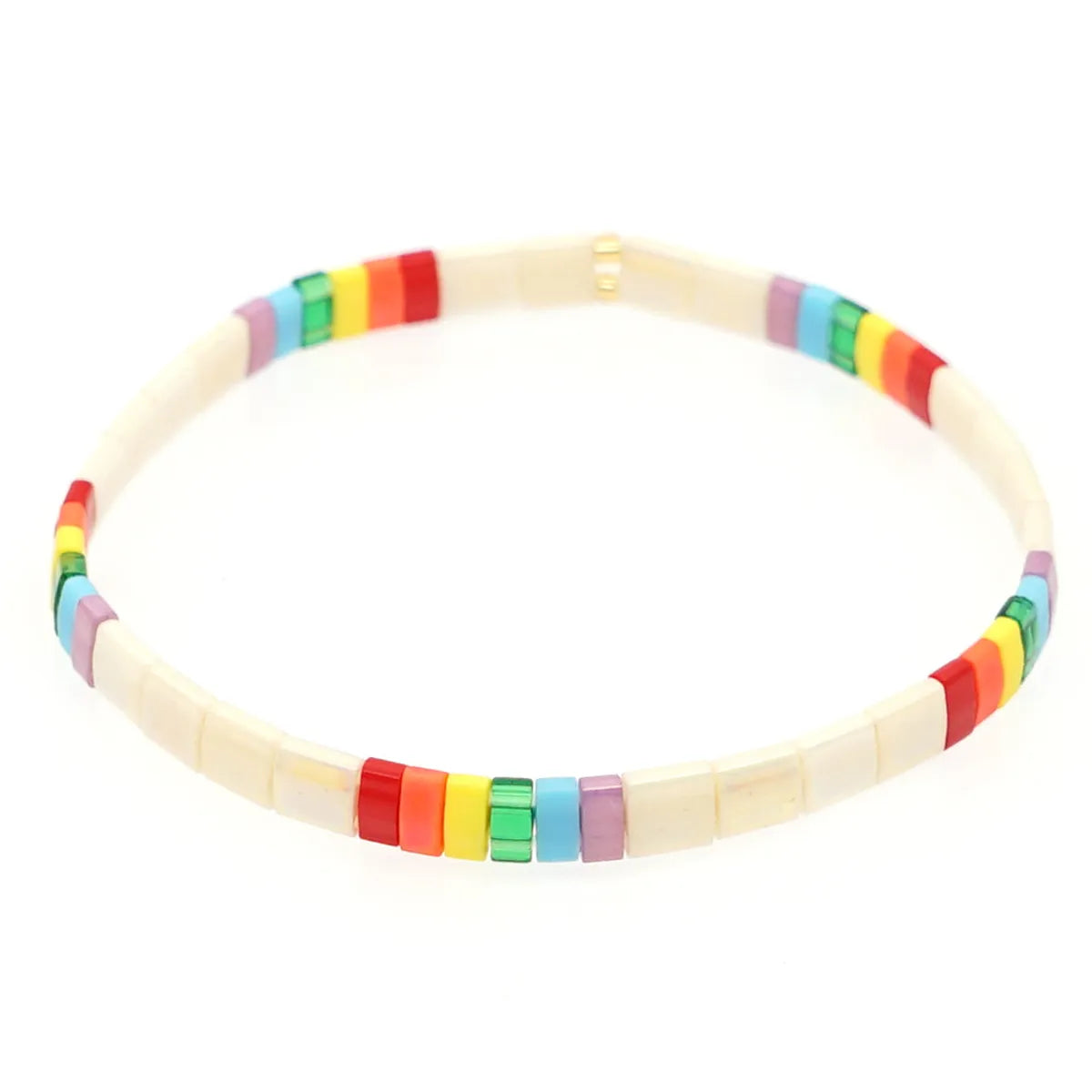 Retro Square Tila Beads Glass Wholesale Bracelets