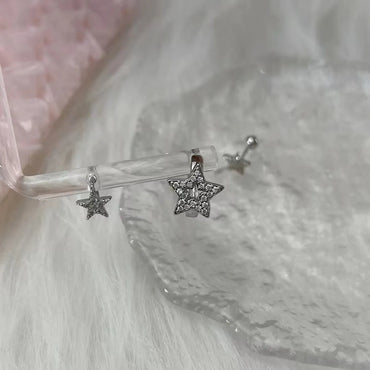 1 Piece Retro Star Alloy Inlay Rhinestones Earrings