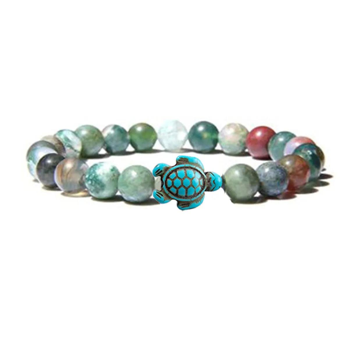 Retro Tortoise Color Block Turquoise Agate Tiger Eye Bracelets