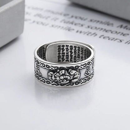 1 Piece Retro Word Sterling Silver Rings