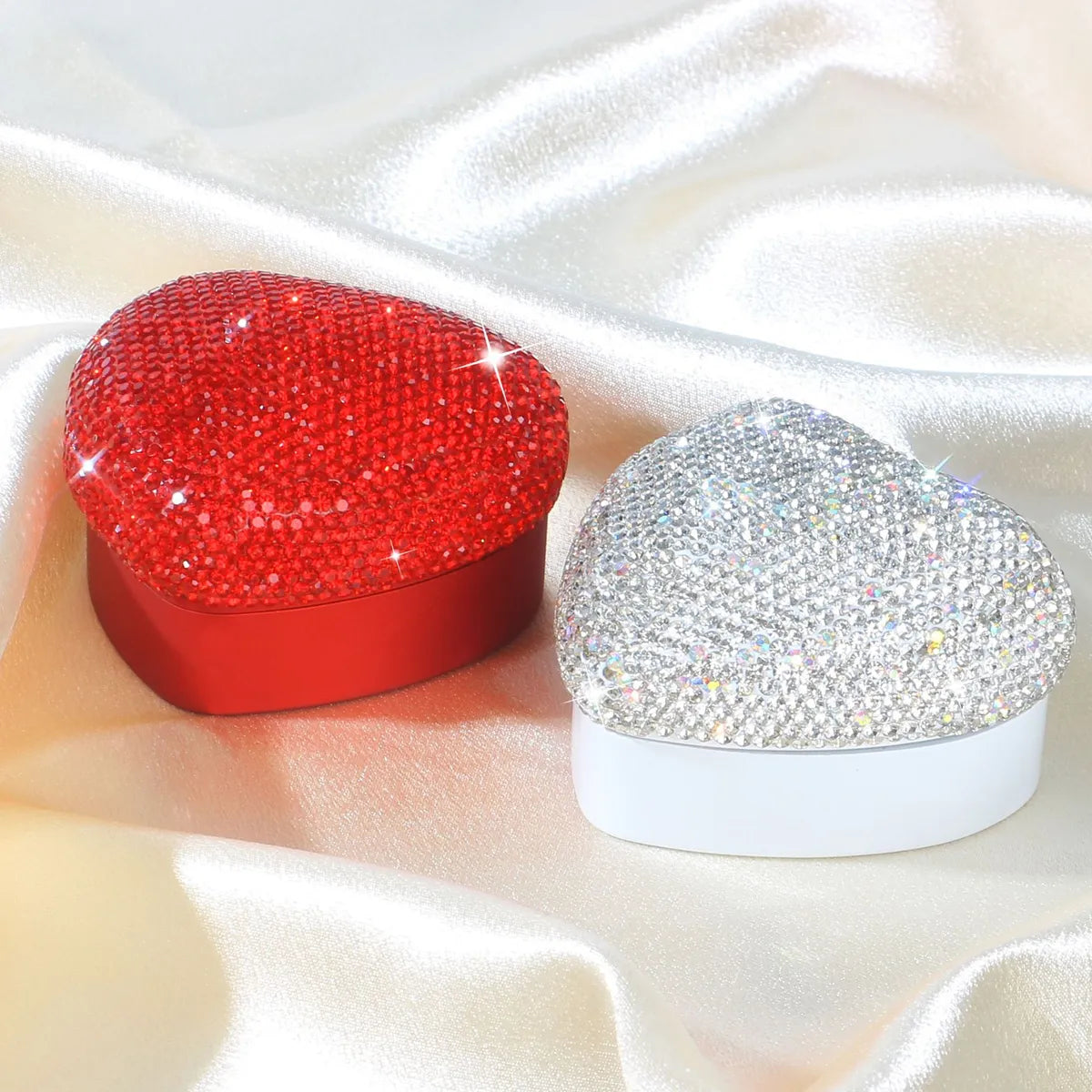 1 Piece Rhinestone Glam Shiny Holiday Date Solid Color Jewelry Boxes