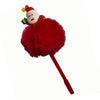 1 Piece Santa Claus Gingerbread Snowman Learning Christmas PP Pu Rabbit Fur Cute Ballpoint Pen