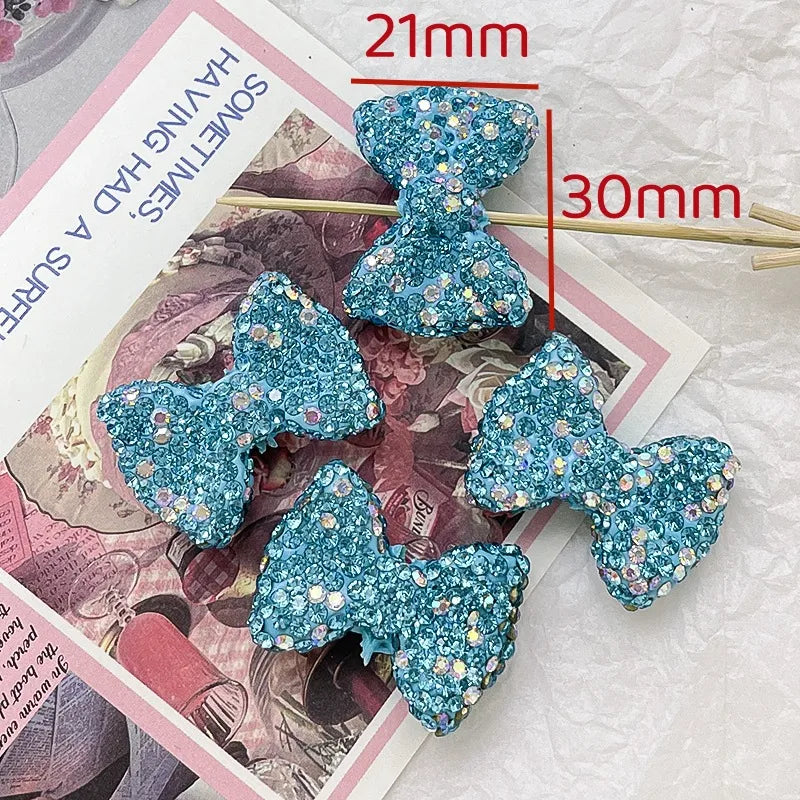 1 Piece Shiny Butterfly Bow Knot Zinc Alloy Inlay Beads Jewelry Accessories