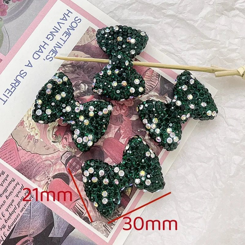 1 Piece Shiny Butterfly Bow Knot Zinc Alloy Inlay Beads Jewelry Accessories