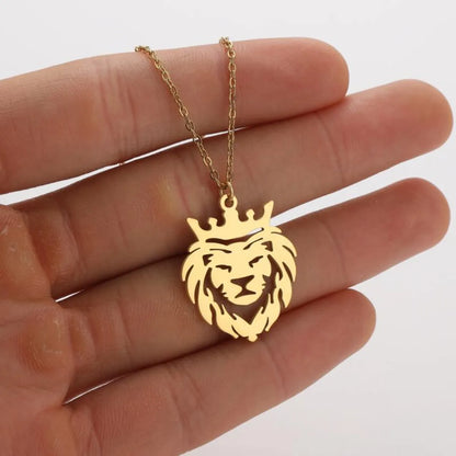 Stainless Steel Titanium Steel Simple Style Hollow Out Animal Pendant Necklace