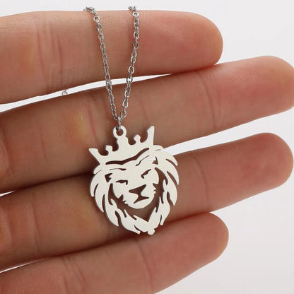 Stainless Steel Titanium Steel Simple Style Hollow Out Animal Pendant Necklace