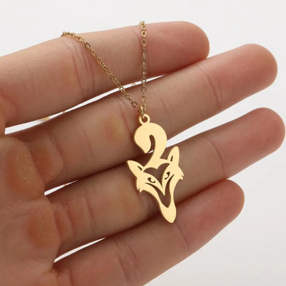 Stainless Steel Titanium Steel Simple Style Hollow Out Animal Pendant Necklace