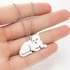 Stainless Steel Titanium Steel Simple Style Hollow Out Animal Pendant Necklace