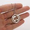 Stainless Steel Titanium Steel Simple Style Hollow Out Animal Pendant Necklace