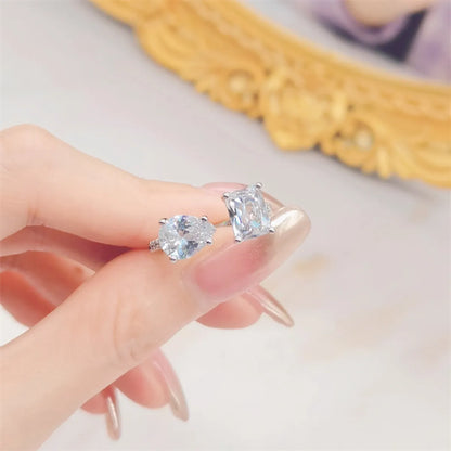 1 Piece Simple Style Asymmetrical Artificial Gemstones Plating Women'S Open Ring