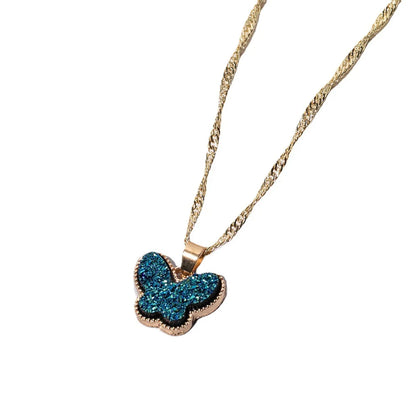 1 Piece Simple Style Butterfly Alloy Plating Women's Pendant Necklace