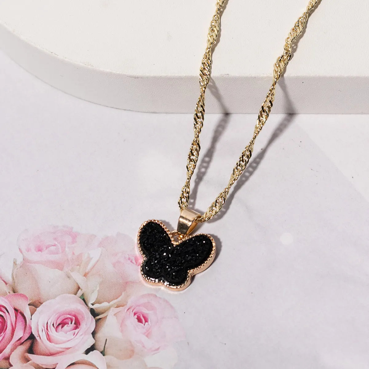 1 Piece Simple Style Butterfly Alloy Plating Women's Pendant Necklace