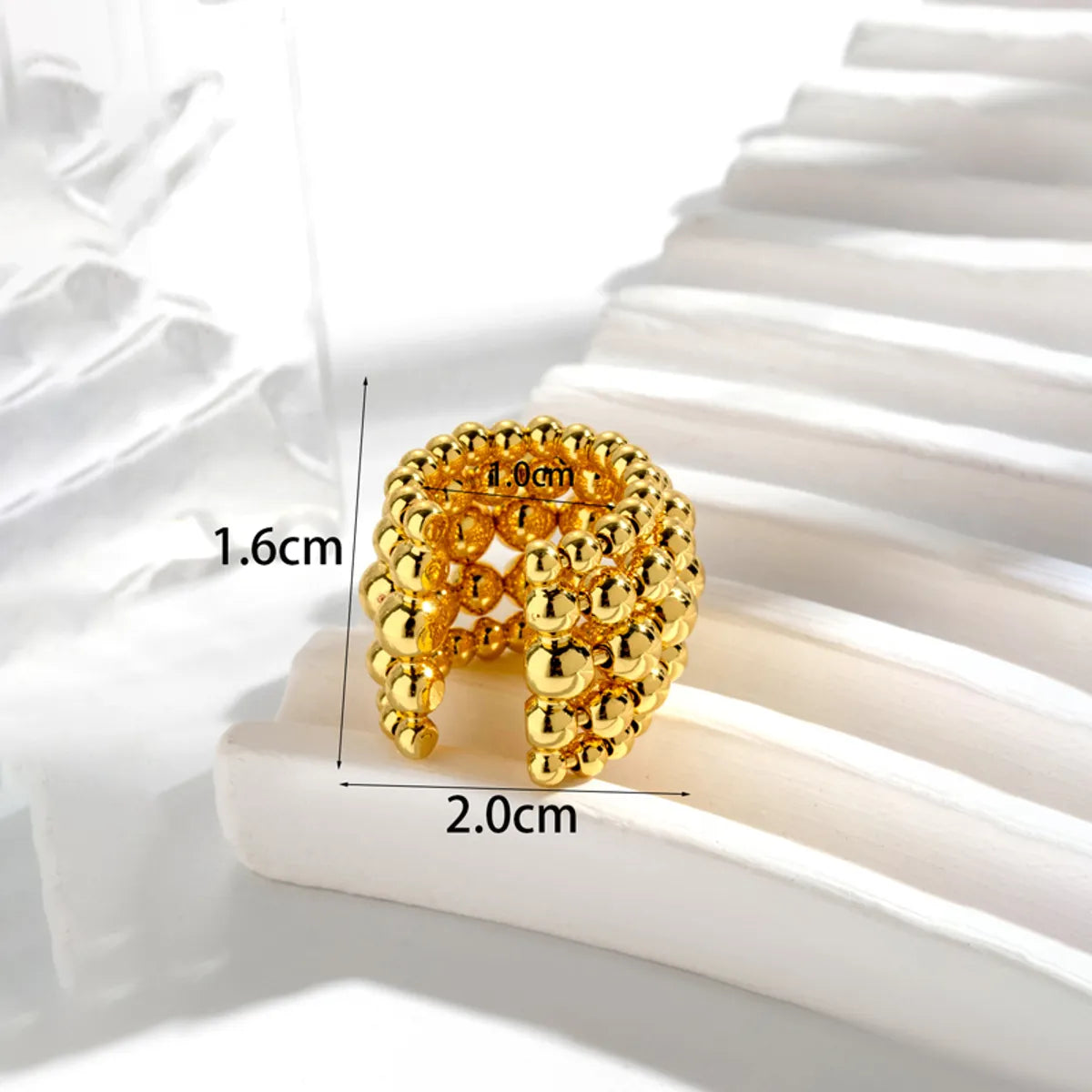 1 Piece Simple Style C Shape Copper Ear Cuffs