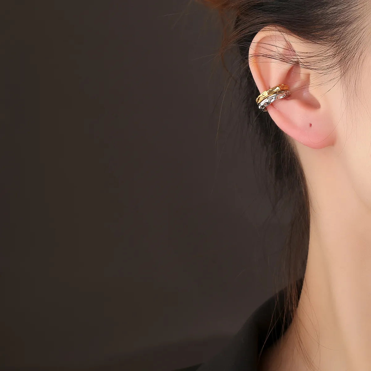 1 Piece Simple Style C Shape Plating Copper Ear Cuffs