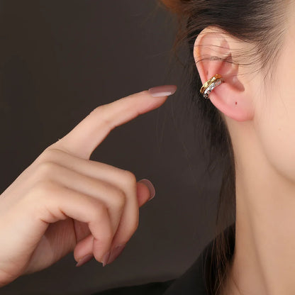 1 Piece Simple Style C Shape Plating Copper Ear Cuffs