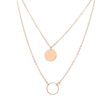 1 Piece Simple Style Circle Alloy Layered Women's Layered Necklaces