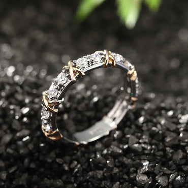 1 Piece Simple Style Circle Copper Plating Inlay Zircon Rings