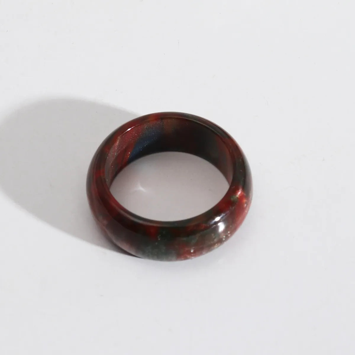 1 Piece Simple Style Circle Gradient Color Arylic Resin Women'S Rings