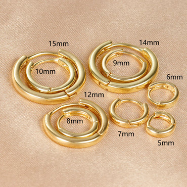 1 Piece Simple Style Circle Plating Copper Earrings