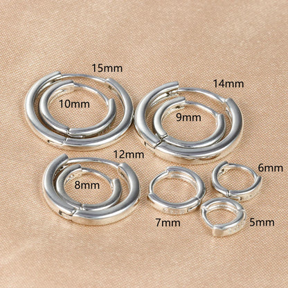 1 Piece Simple Style Circle Plating Copper Earrings