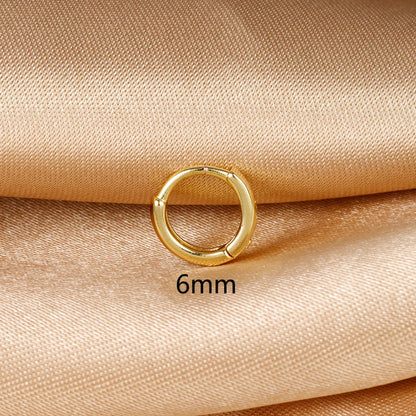 1 Piece Simple Style Circle Plating Copper Earrings