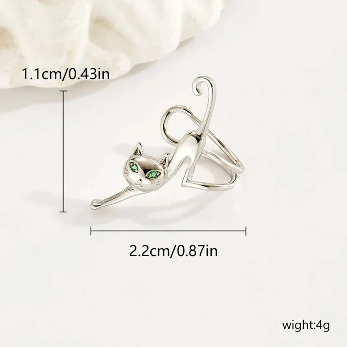 1 Piece Simple Style Classic Style Animal Inlay Alloy Artificial Rhinestones Ear Cuffs