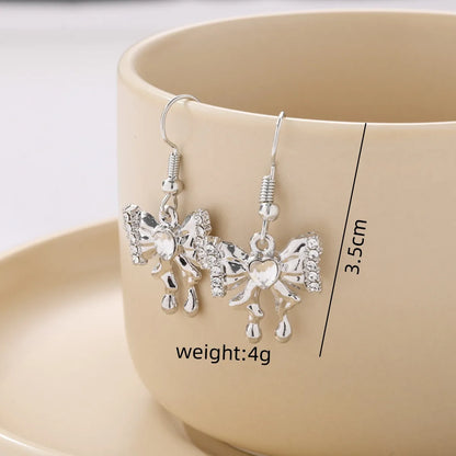 1 Piece Simple Style Classic Style Animal Letter Inlay Alloy Rhinestones Drop Earrings